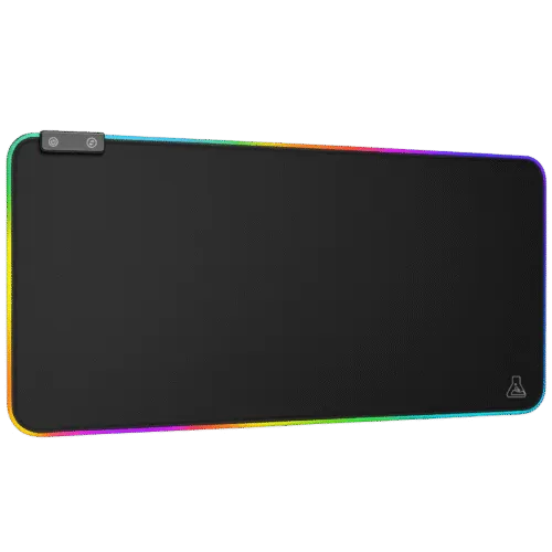 The G-Lab Pad Rubidium - Tapis de Souris Gaming RGB - Tapis de Souris Gamer XXL - Rétroéclairage LED - Hydrorésistant - Tissu Haute Précision - Base Antidérapante en Caoutchouc (RGB)