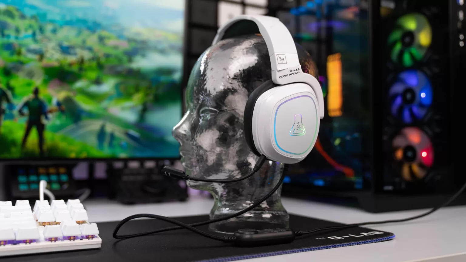 Casque-gaming-blanc-The-G-LAB-Korp-Radium