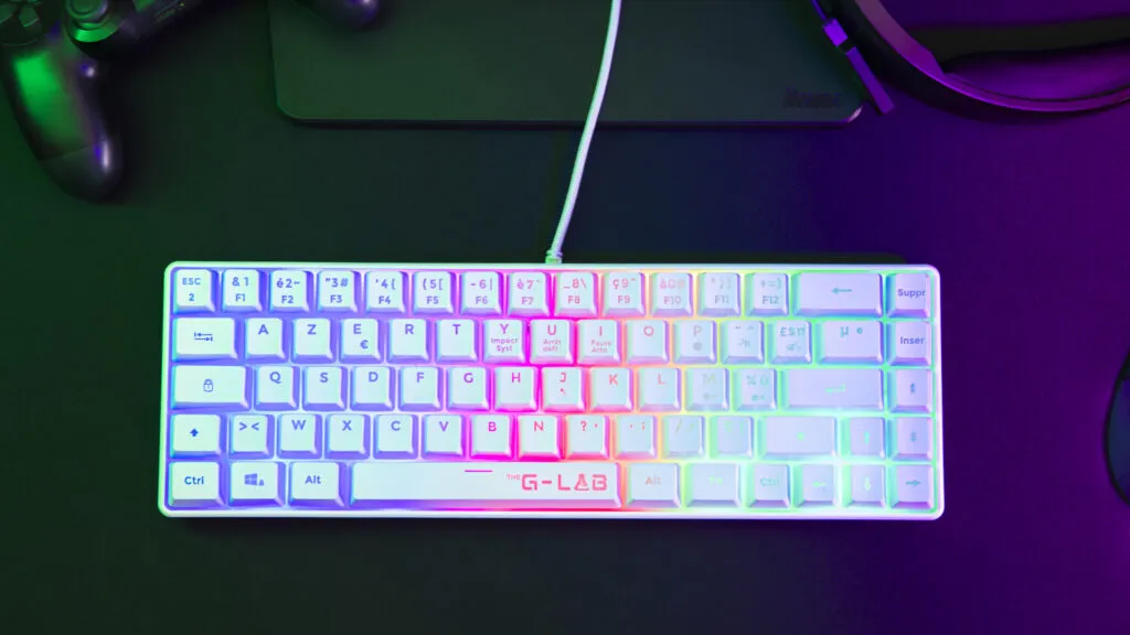 Clavier gamer - The G-LAB - Keyz Hydrogen blanc