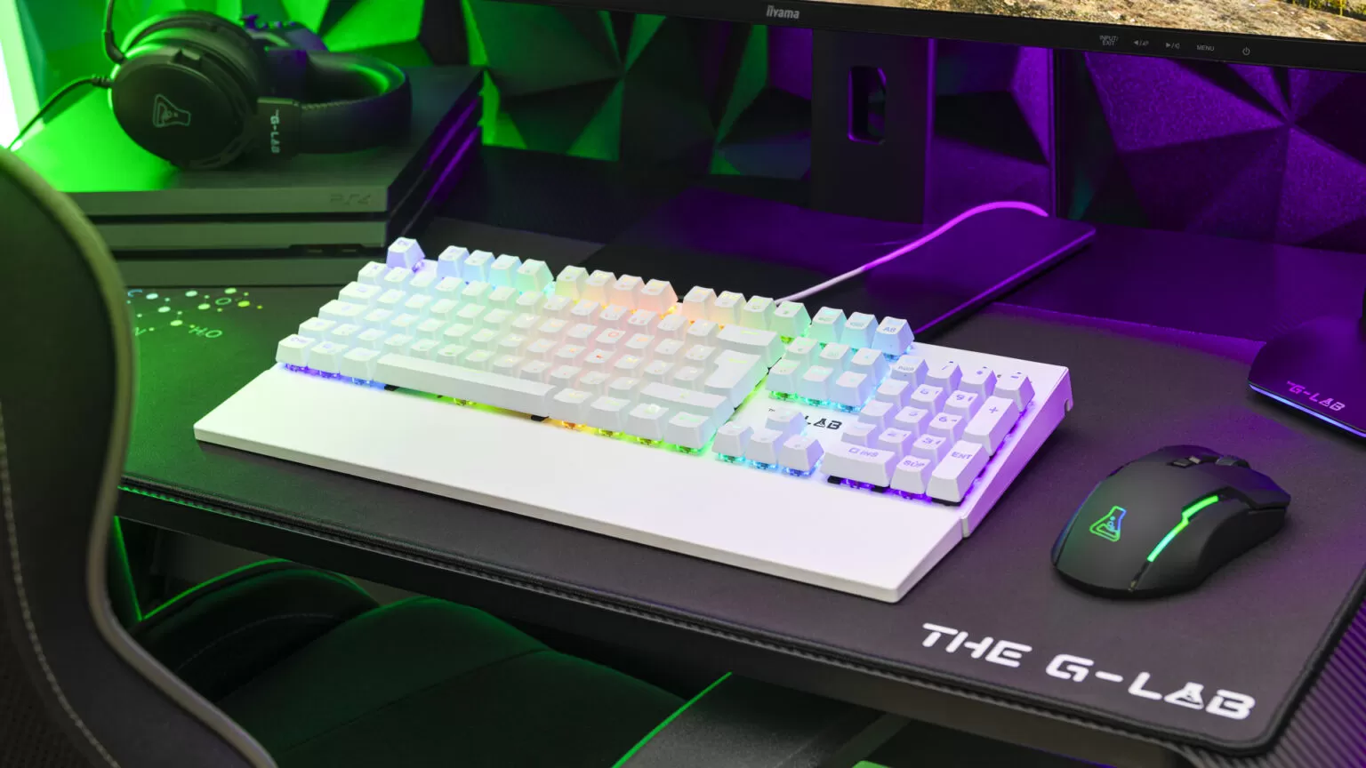 Clavier mécanique blanc - The G-LAB - Keyz Rubidium Blanc