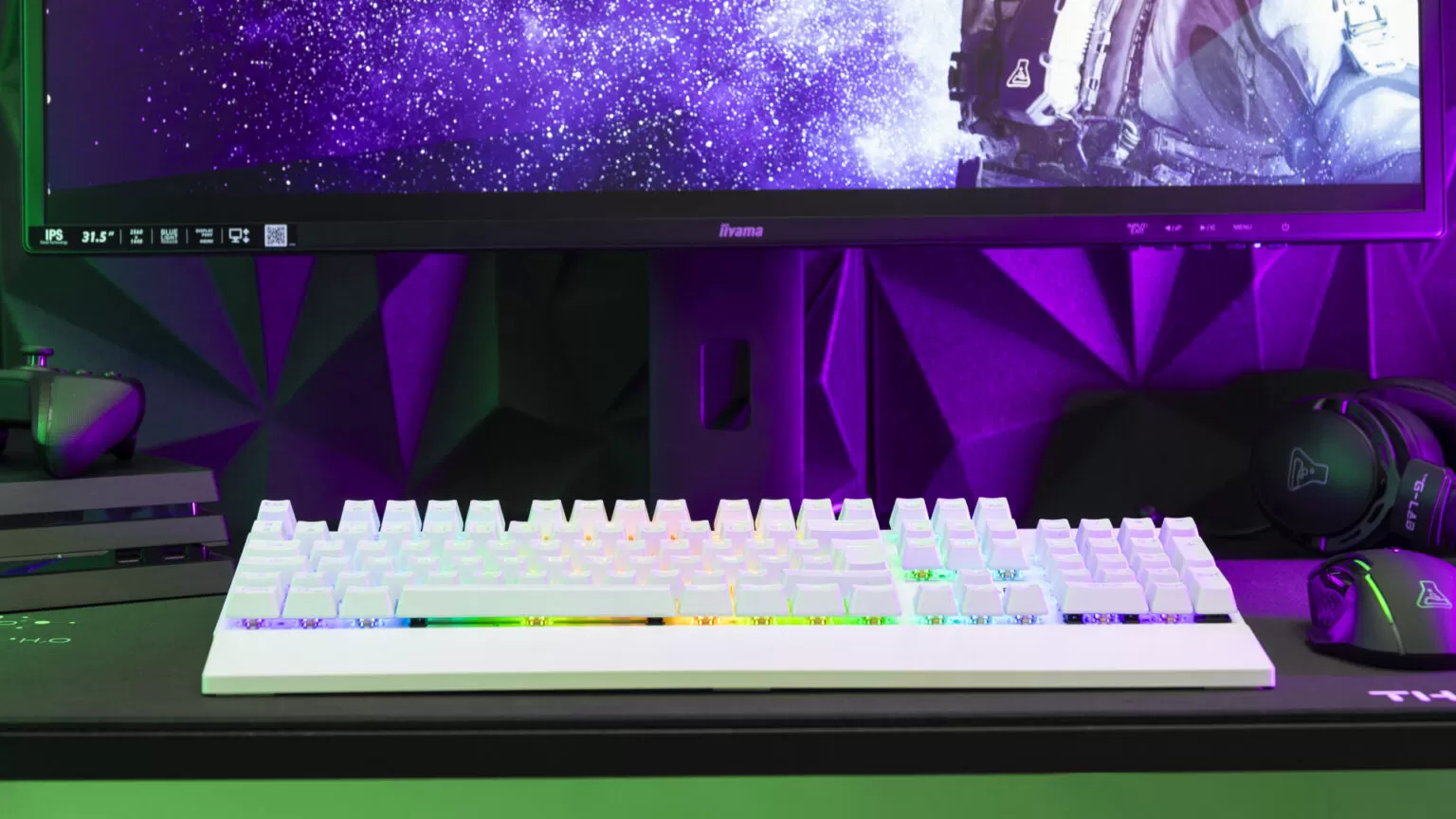 Clavier mécanique blanc - The G-LAB - Keyz Rubidium Blanc