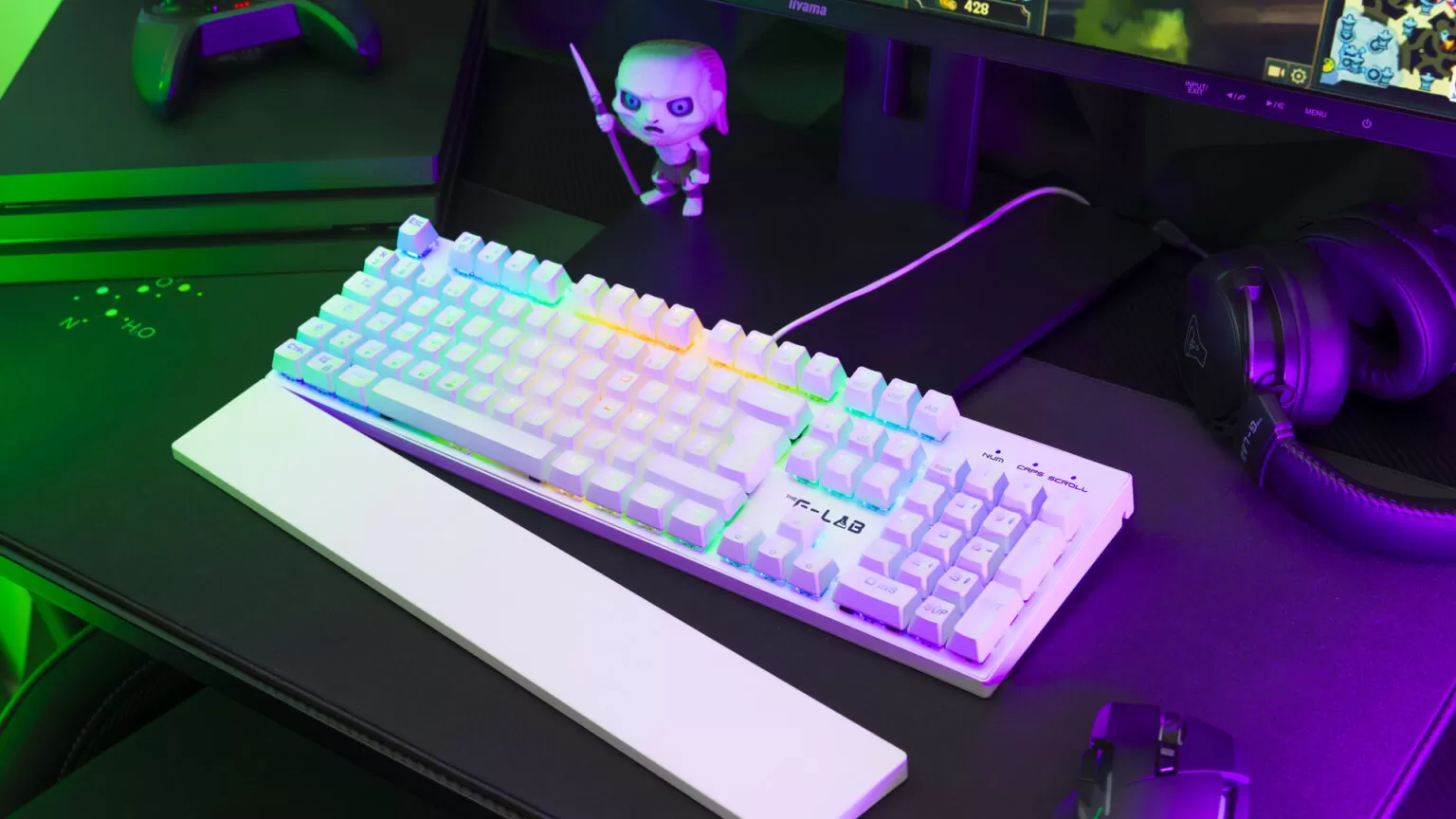 Clavier mécanique blanc - The G-LAB - Keyz Rubidium Blanc