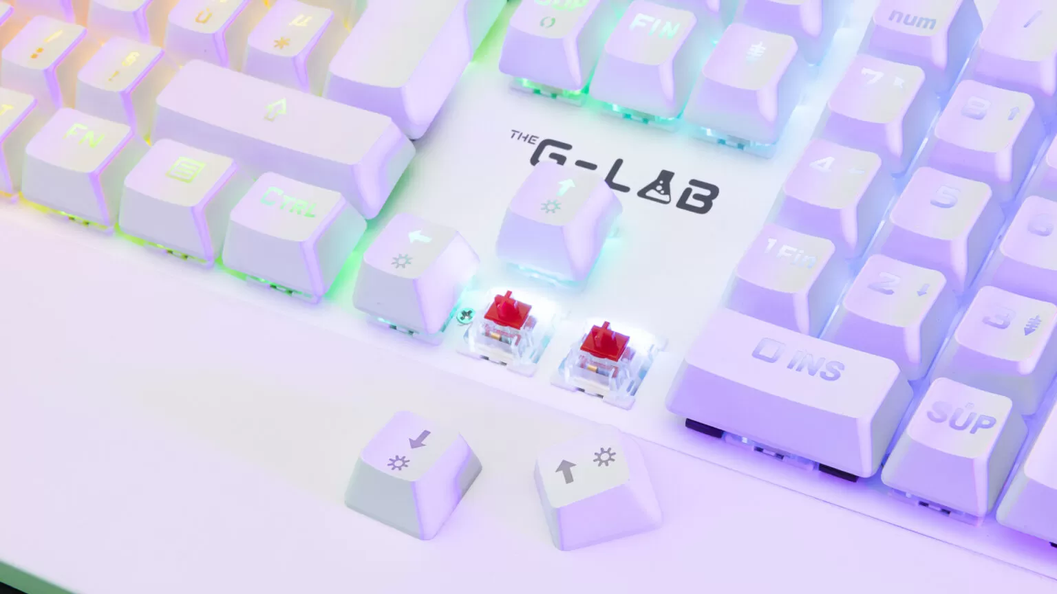 Clavier mécanique blanc - The G-LAB - Keyz Rubidium Blanc
