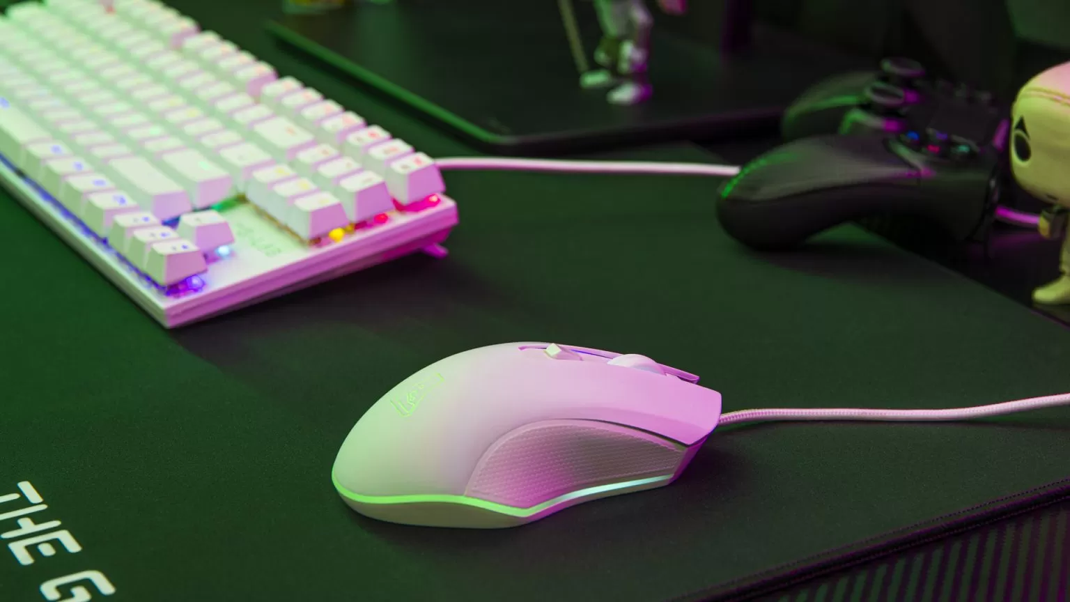 Souris gaming blanche - The G-LAB - Kult hélium blanche