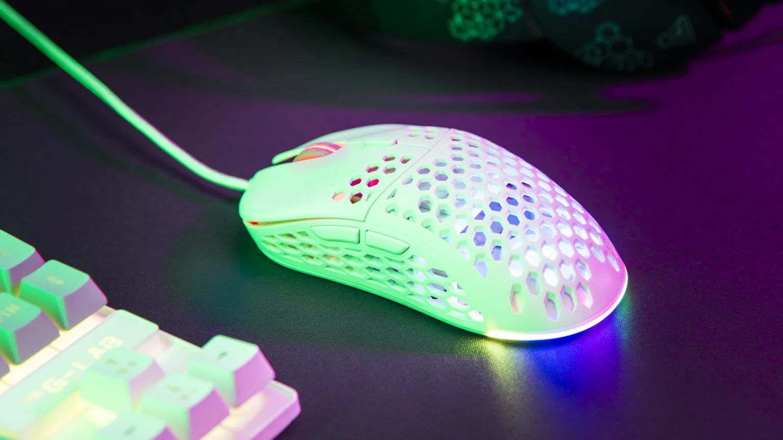 The G-Lab - Kult Oxygen - Souris Gamer Filaire Haute Performance 12 800 DPI - Batterie Longue Durée, RGB 100% Personnalisable, 6 Boutons Programmables, Ambidextre – Blanche - New