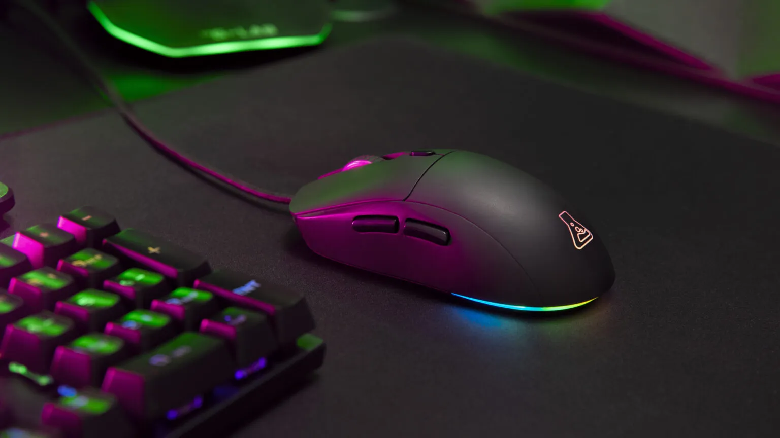 The G-Lab – Kult Cobalt - Souris Gamer Filaire USB - Capteur Ultra Réactif jusqu'à 12800 DPI, Légère, 6 Boutons, RGB Ajustable - Souris Gaming 100% Personnalisable - PC/PS4/PS5/Xbox - New