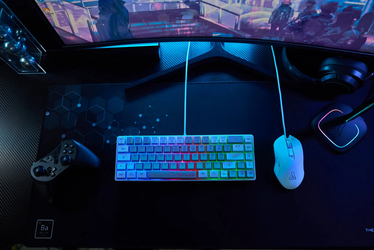 Pack clavier souris gamer - The G-Lab - Combo Hydrogen