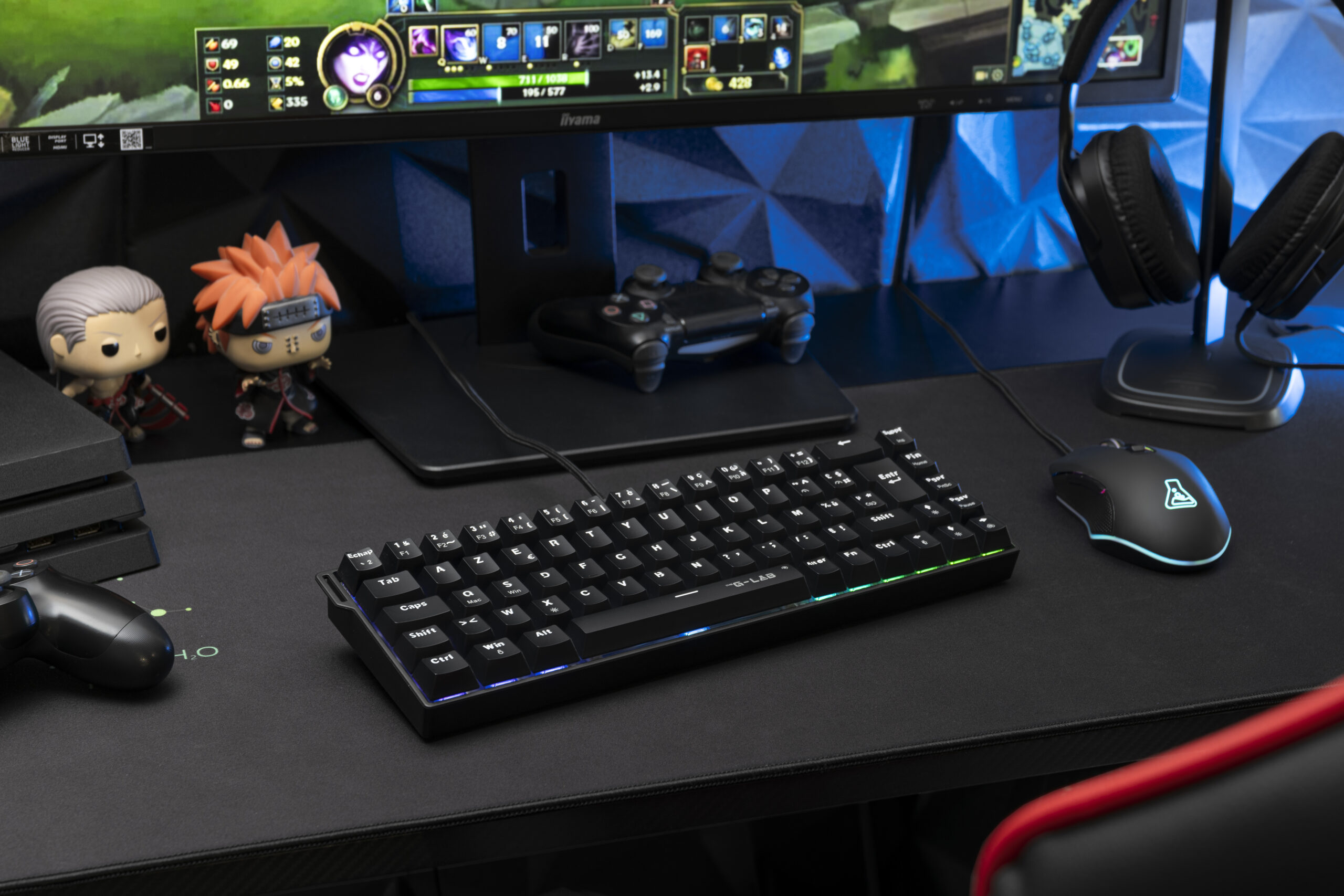 The G-Lab - Keyz Titanium HE - Clavier Gamer 65% Switch Magnétique Hot Swap