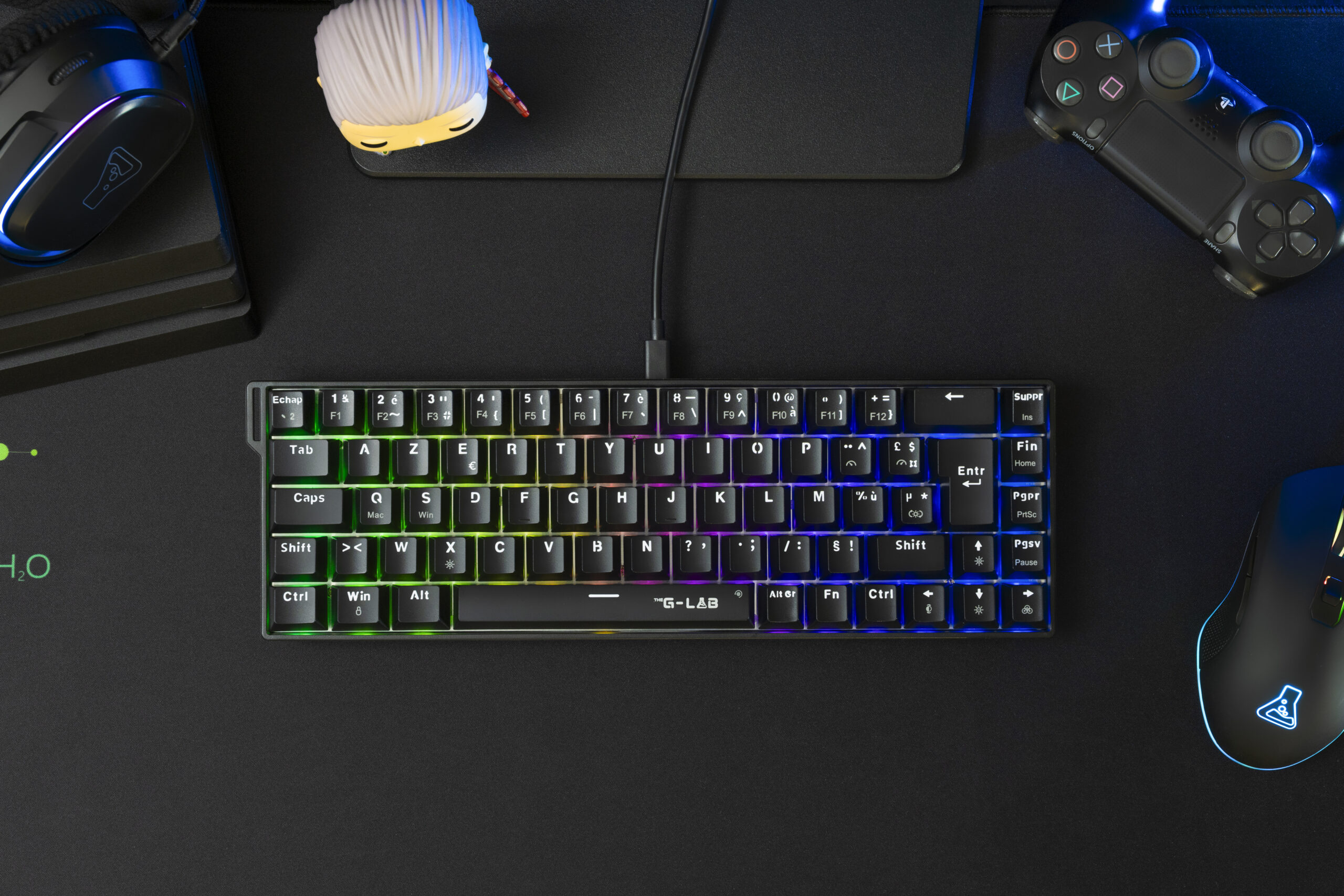 The G-Lab - Keyz Titanium HE - Clavier Gamer 65% Switch Magnétique Hot Swap