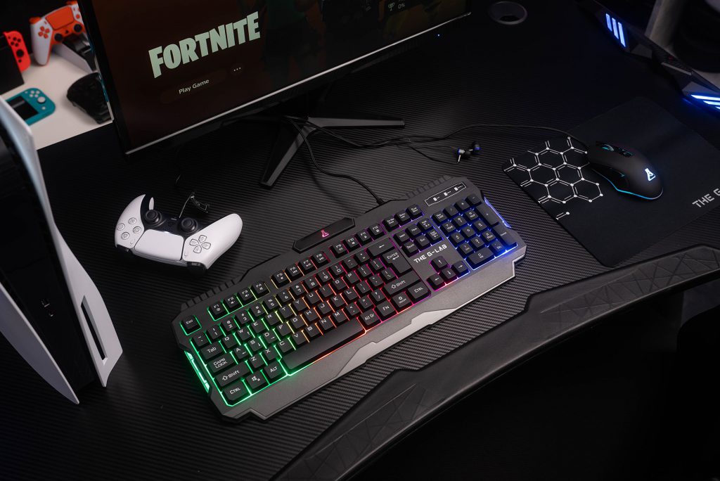 Ensemble clavier souris gaming - The G-LAB - Combo hélium