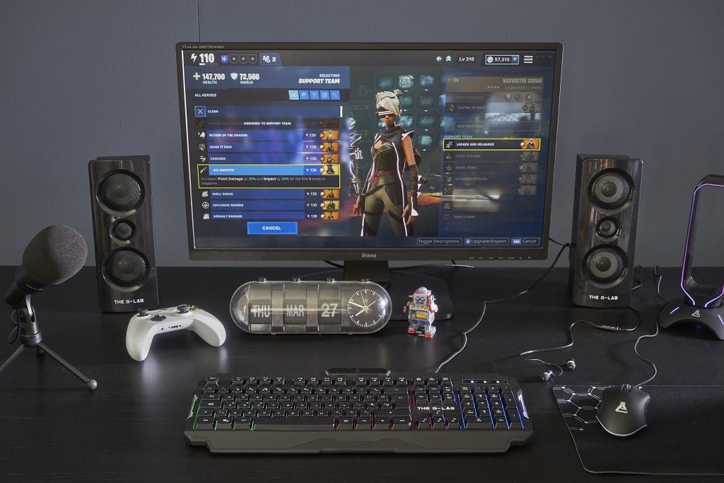 Ensemble clavier souris gaming - The G-LAB - Combo hélium