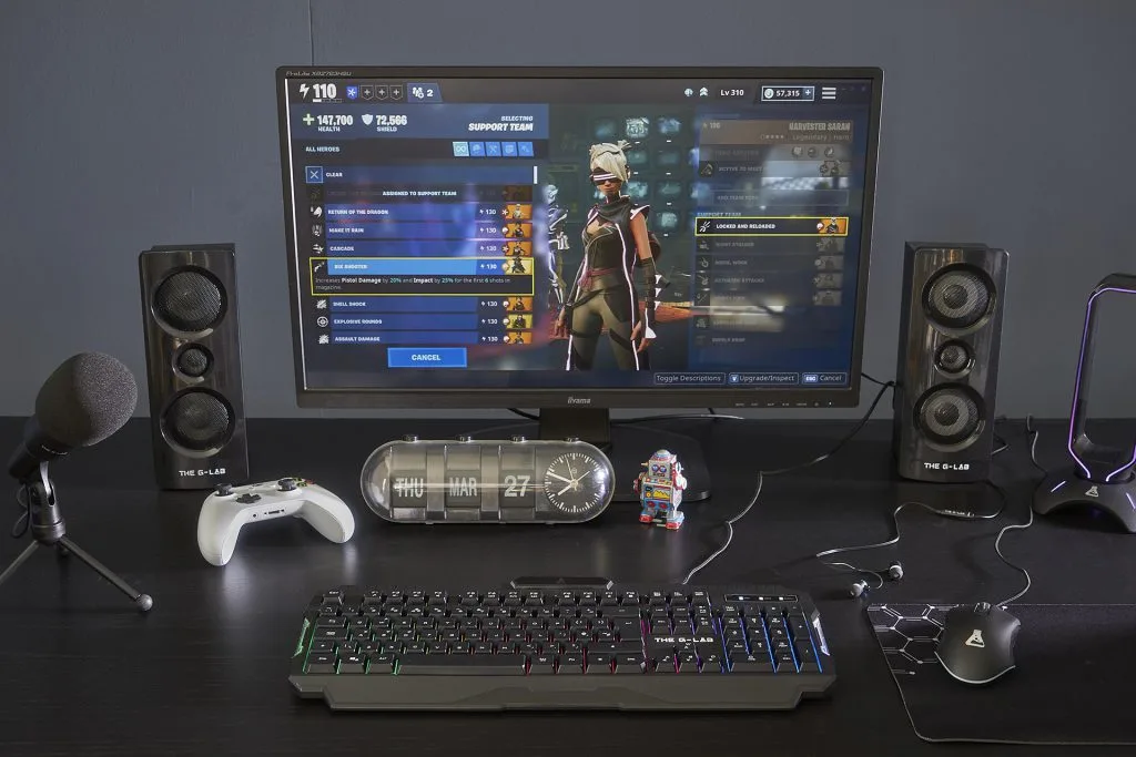 Ensemble clavier souris gaming - The G-LAB - Combo hélium