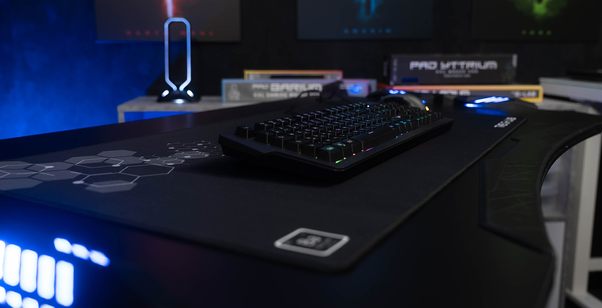 Grand Tapis de Souris Gamer - The G-LAB - Pad Barium